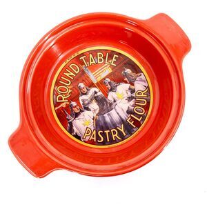 Chantal Round Table Pastry Flour Red Bake Freeze Serve Stoneware Pie Quiche Dish